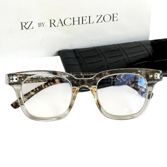 Rachel Zoe Marnika Blue Light Glasses NEW Transparent Classic Neutral - Picture 1 of 7